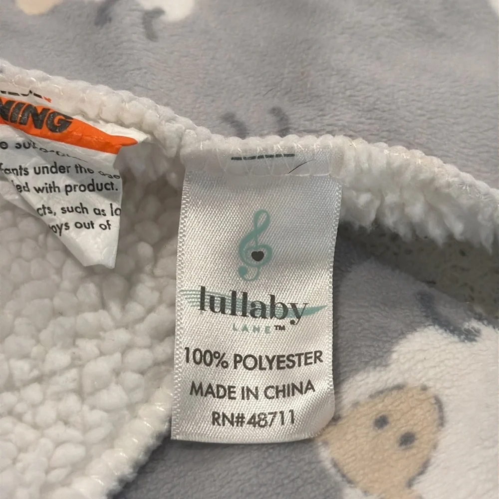 Lullaby Lane Gray Sheep Patterned Baby Blanket
